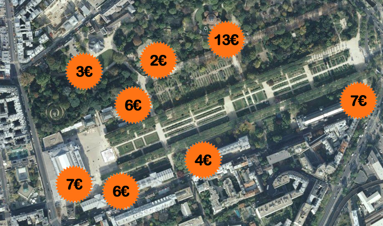 <h6>Tarifs pleins minimaux au Jardin des Plantes en haute saison et le week-end<br clear="all"><a href="https://maps.google.fr/maps?hl=fr&ll=48.844193,2.359335&spn=0.008339,0.017853&t=k&z=17">Carte Google Maps</a> / <a href="http://www.mnhn.fr/fr/visitez/galeries-jardins-zoos">Sur le site du MNHN</a></h6>